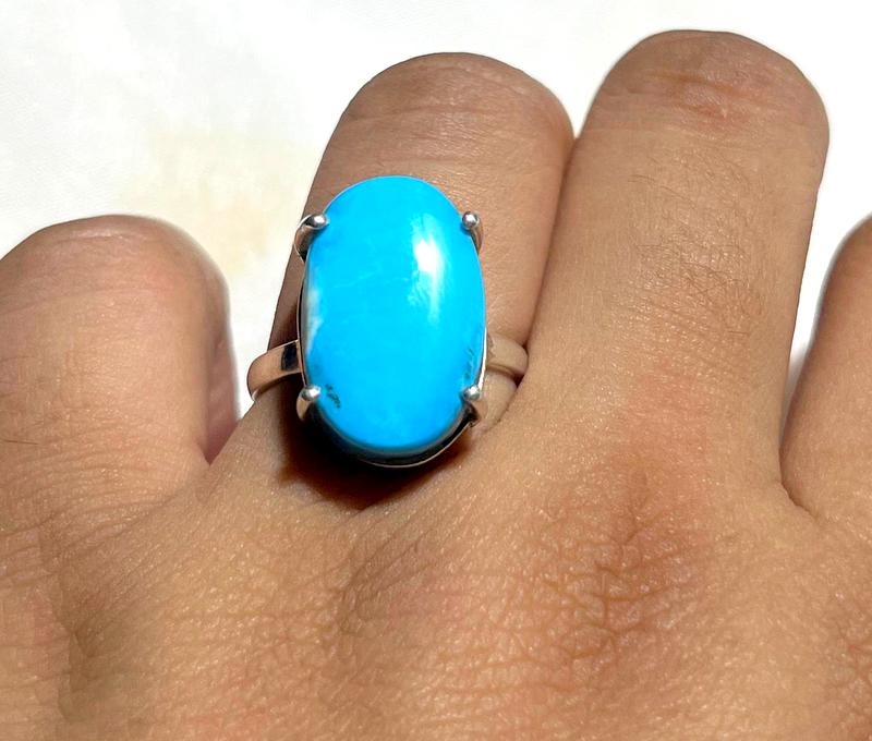 925 Silver Ring Firoza Gemstone Ring