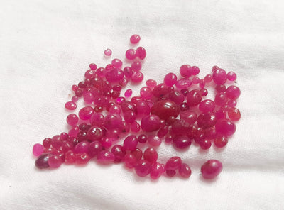 100% Natural Ruby Gemstone Beaded