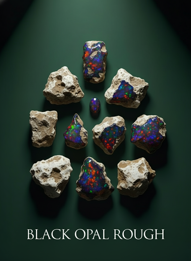 black opal rough