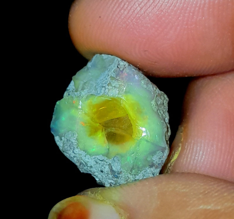 Natural Black Opal Rough Gemstone Raw Opal