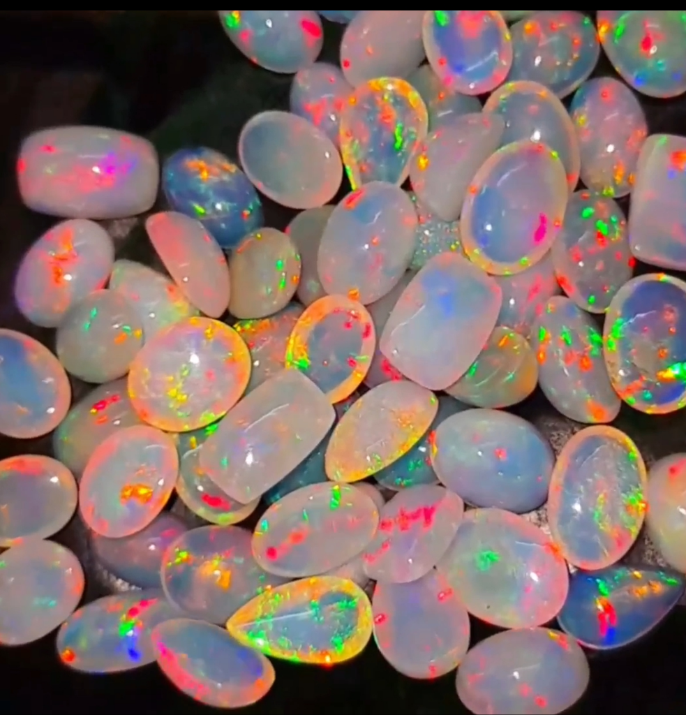 100% Natural Ethiopian Fire Opal Gemstone Lot