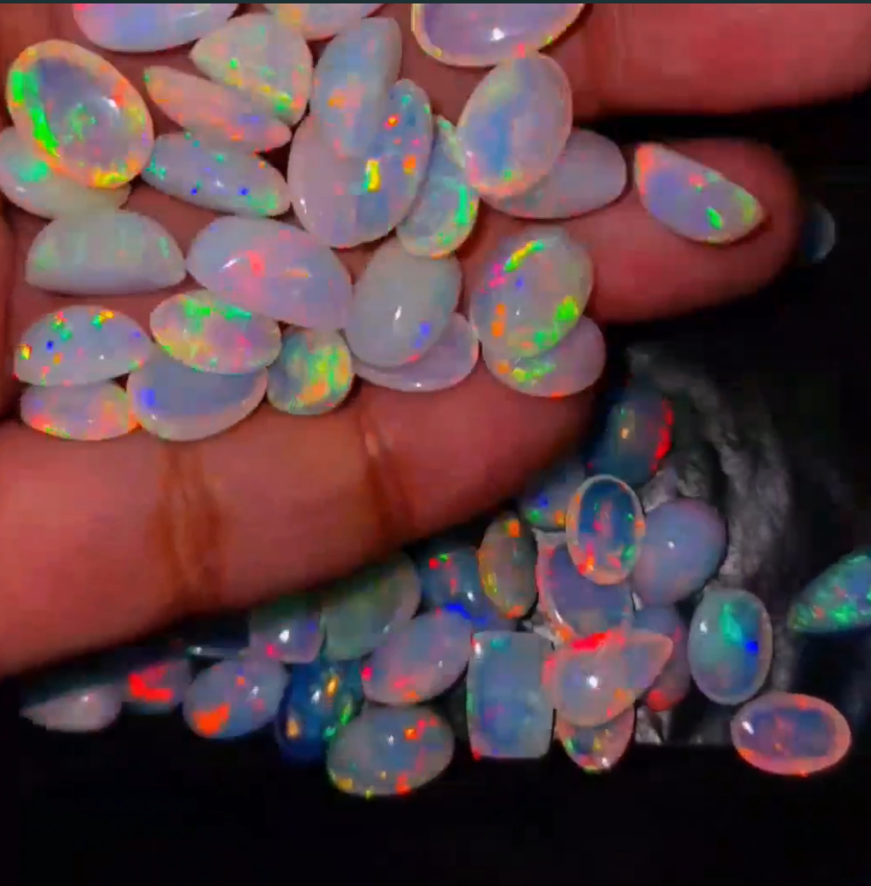100% Natural Ethiopian Fire Opal Gemstone Lot