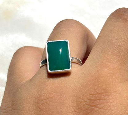 925 Silver Ring Akik Gemstone