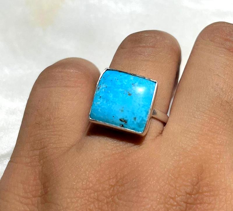 925 Silver Ring Firoza Gemstone Ring