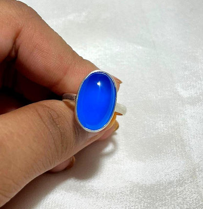925 Silver Ring Akik Gemstone