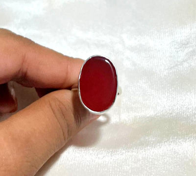 925 Silver Ring Akik Gemstone