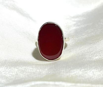 925 Silver Ring Akik Gemstone