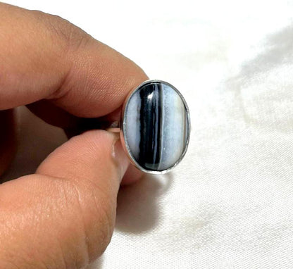 925 Silver Ring Sulemani Akik Gemstone Ring
