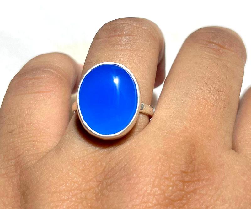 925 Silver Ring Akik Gemstone