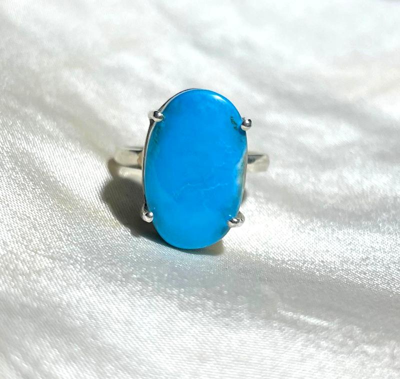 925 Silver Ring Firoza Gemstone Ring