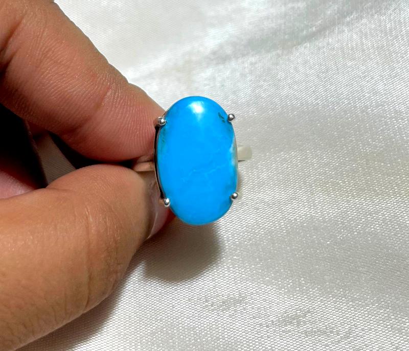 925 Silver Ring Firoza Gemstone Ring