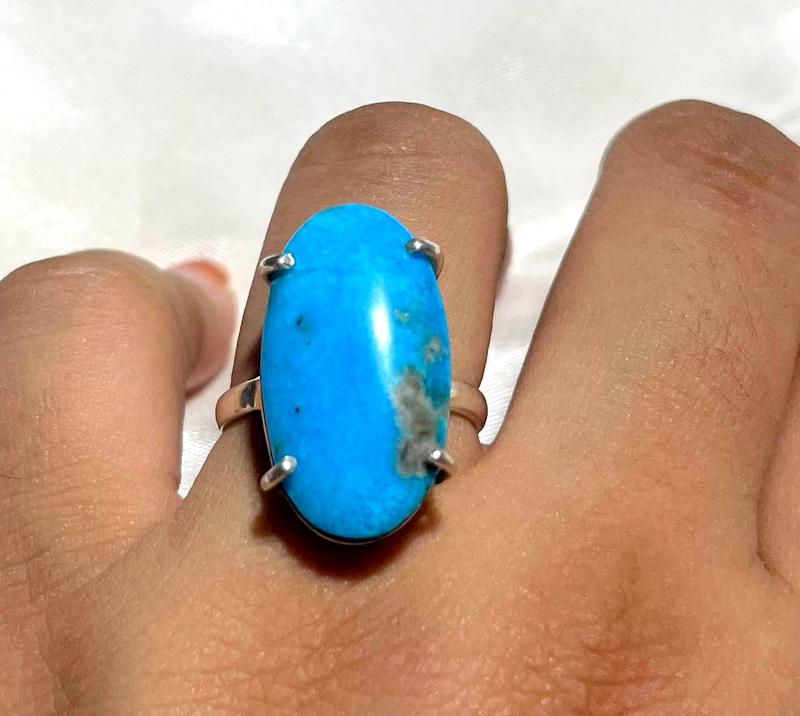 925 Silver Ring Firoza Gemstone Ring