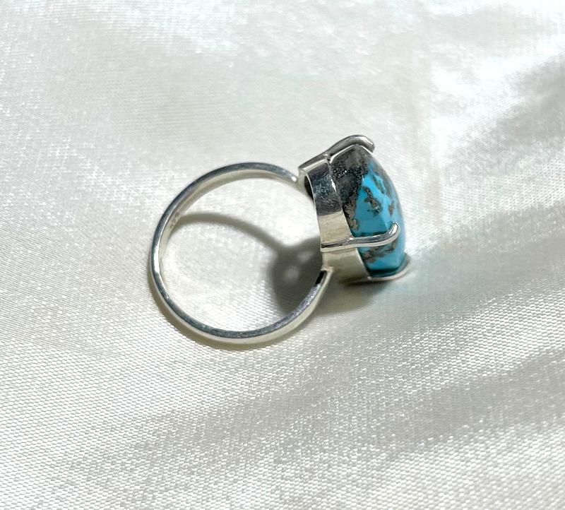 925 Silver Ring Firoza Gemstone Ring