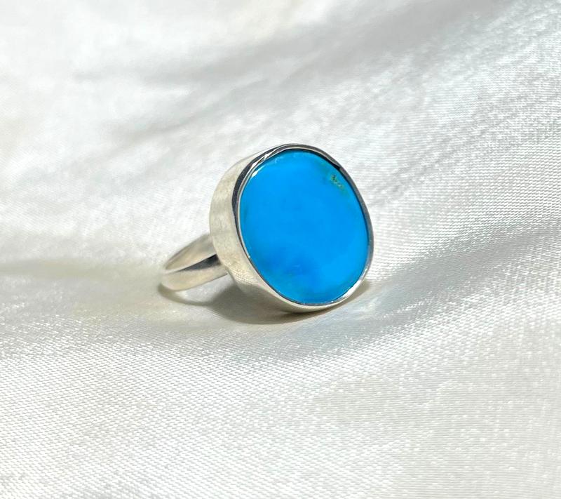 925 Silver Ring Firoza Gemstone Ring