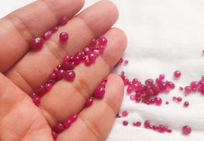 100% Natural Ruby Gemstone Beaded