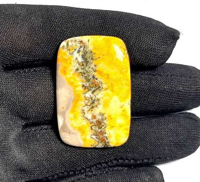 Natural Bumble Bee Jasper Gemstone Bumble Bee Cabochon Jasper Pendent Loose Gemstone 31.35 Carat 34X22X4 mm