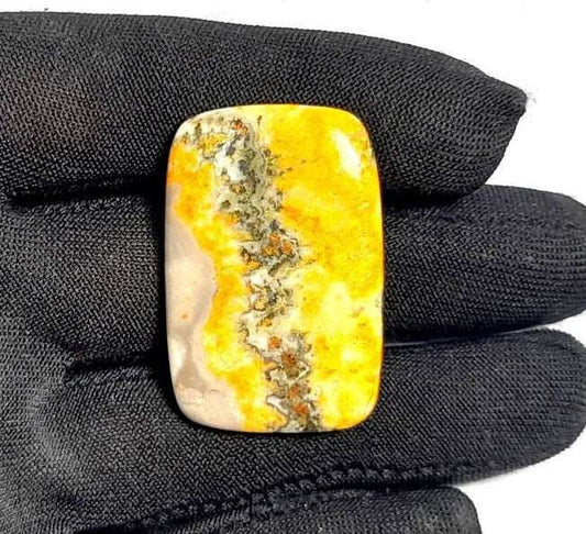 Natural Bumble Bee Jasper Gemstone Bumble Bee Cabochon Jasper Pendent Loose Gemstone 31.35 Carat 34X22X4 mm
