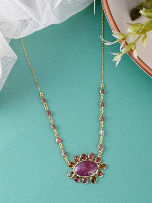 Ruby Tourmaline Necklace