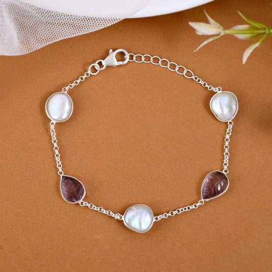 Natural Tourmaline Pearl Bracelet