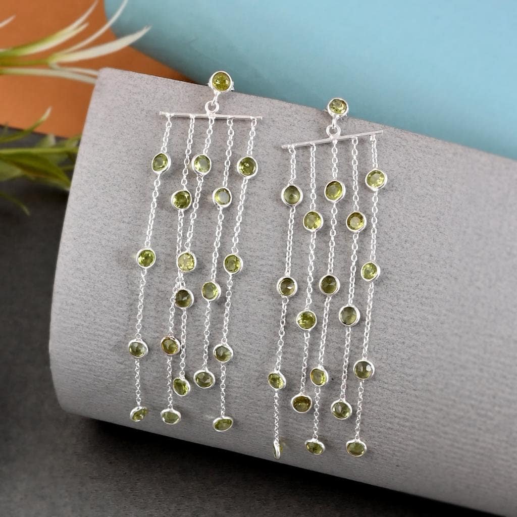 Natural Peridot  Earrings