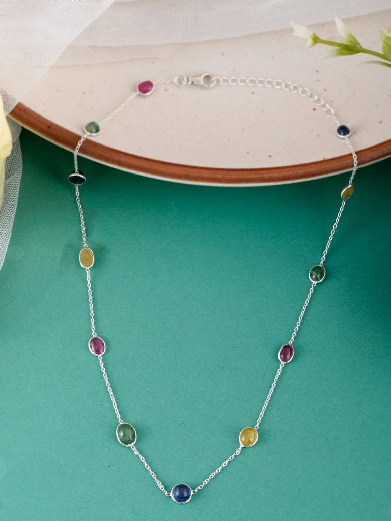 Natural Emerald Ruby Necklace