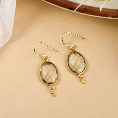 Natural Clear Quartz Earrings