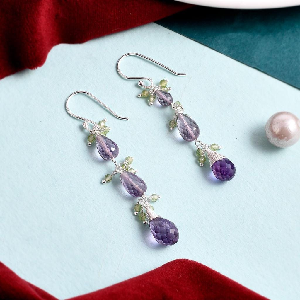 Natural Amethyst Earrings