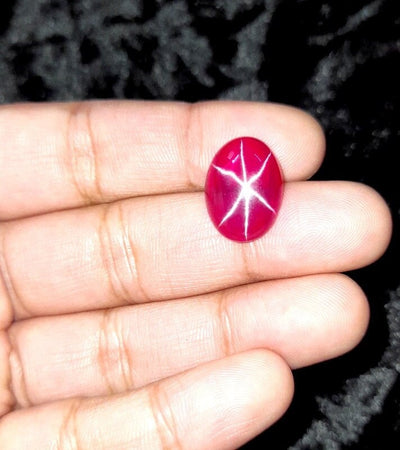 Star Ruby Gemstone 11 ct 6 Rays
