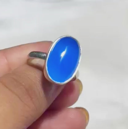 925 Silver Ring Akik Gemstone