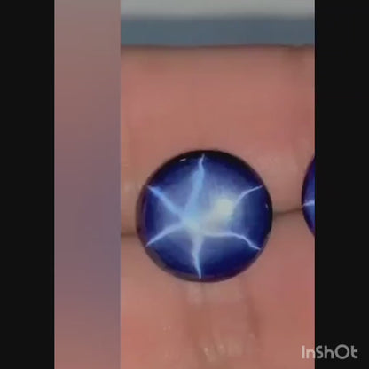 Blue Star Sapphire 10 Ct Gemstone 6 Rays