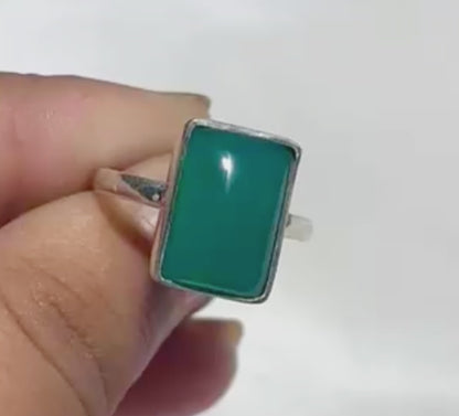 925 Silver Ring Akik Gemstone