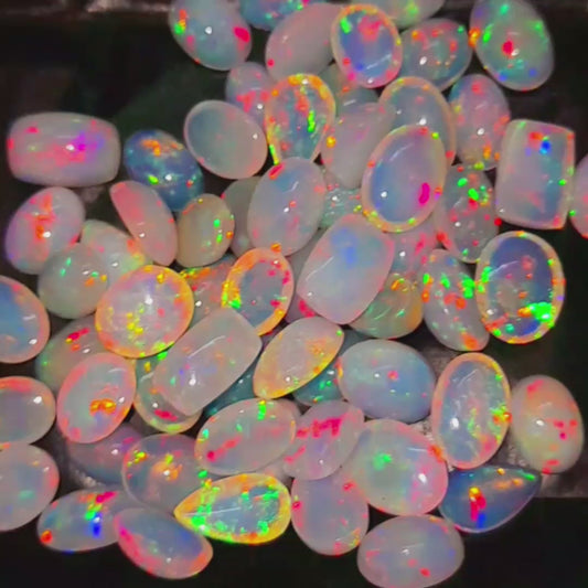 100% Natural Ethiopian Fire Opal Gemstone Lot