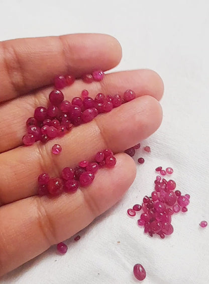 100% Natural Ruby Gemstone Beaded