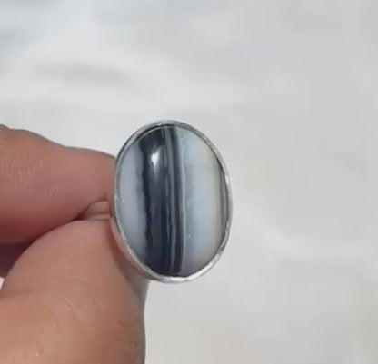 925 Silver Ring Sulemani Akik Gemstone Ring