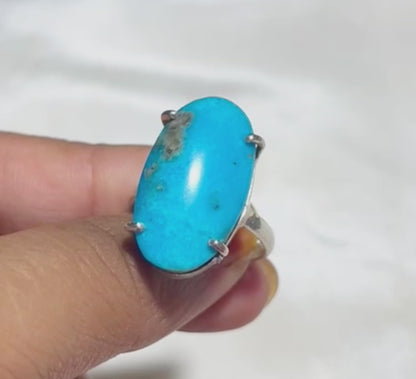 925 Silver Ring Firoza Gemstone Ring