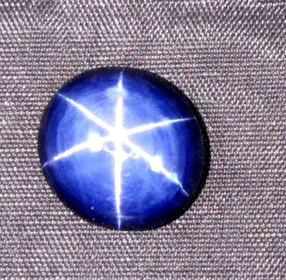 Blue Star Sapphire 10 Ct Gemstone 6 Rays