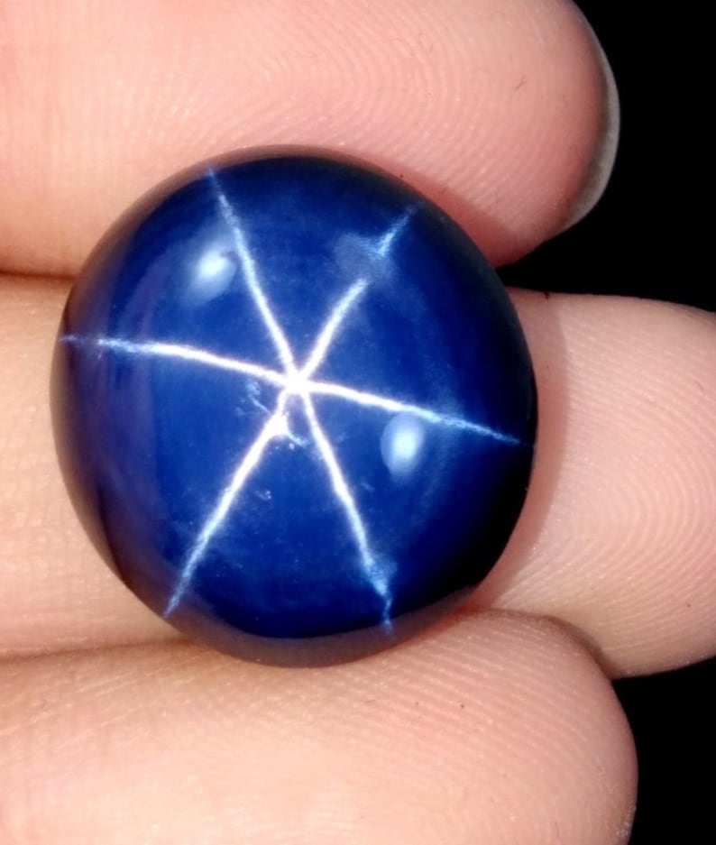 Blue Star Sapphire 10 Ct Gemstone 6 Rays
