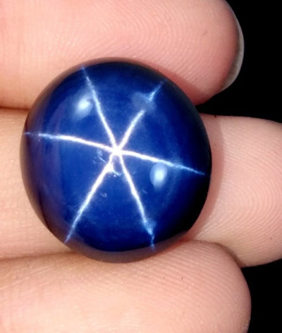 Blue Star Sapphire 10 Ct Gemstone 6 Rays